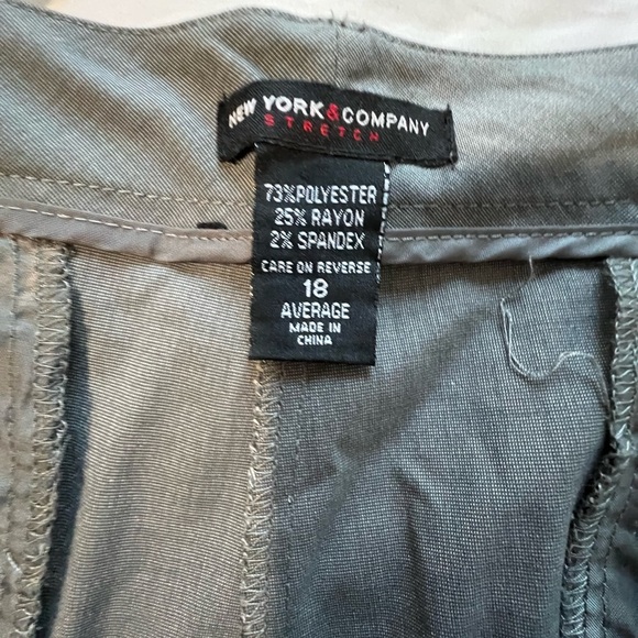 New York & Company Gray Straight Leg Pants - Picture 2 of 3